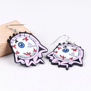 Quirky Eyeball Acrylic Earrings With A Halloween Vibe Halloween Earrings For
